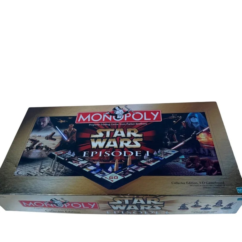 Monopoly Star Wars Episode I Board Game Parker Brothers 3-D Collector's Edition